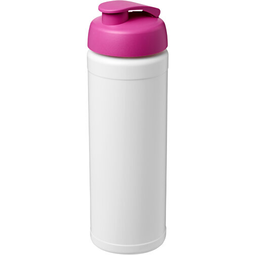 Baseline® Plus 750 Ml Flasche Mit Klappdeckel , weiß / rosa, HDPE Kunststoff, PP Kunststoff, 23,60cm (Höhe), Bild 1