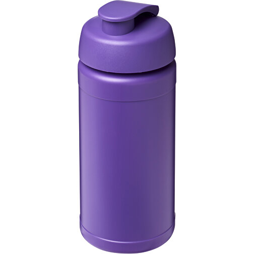 Baseline® Plus 500 Ml Sportflasche Mit Klappdeckel , lila, HDPE Kunststoff, PP Kunststoff, 18,50cm (Höhe), Bild 1