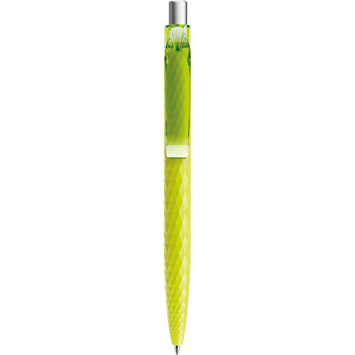 Prodir QS01 PMT Push Kugelschreiber , Prodir, gelbgrün/silber satiniert, Kunststoff/Metall, 14,10cm x 1,60cm (Länge x Breite), Bild 1