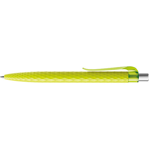 Prodir QS01 PMT Push Kugelschreiber , Prodir, gelbgrün/silber satiniert, Kunststoff/Metall, 14,10cm x 1,60cm (Länge x Breite), Bild 5