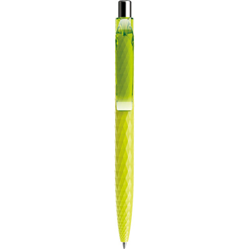 Prodir QS01 PMT Push Kugelschreiber , Prodir, gelbgrün/silber poliert, Kunststoff/Metall, 14,10cm x 1,60cm (Länge x Breite), Bild 1