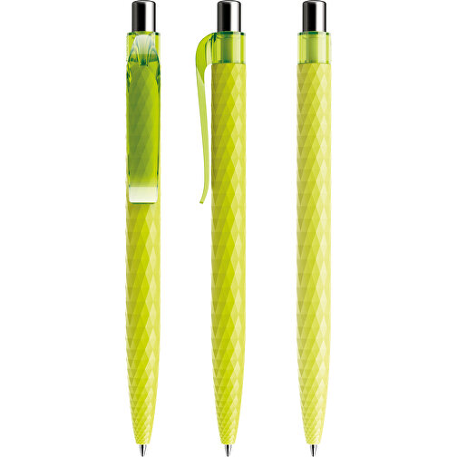 Prodir QS01 PMT Push Kugelschreiber , Prodir, gelbgrün/silber poliert, Kunststoff/Metall, 14,10cm x 1,60cm (Länge x Breite), Bild 6