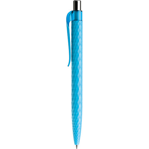 Prodir QS01 PMT Push Kugelschreiber , Prodir, cyanblau/silber poliert, Kunststoff/Metall, 14,10cm x 1,60cm (Länge x Breite), Bild 2