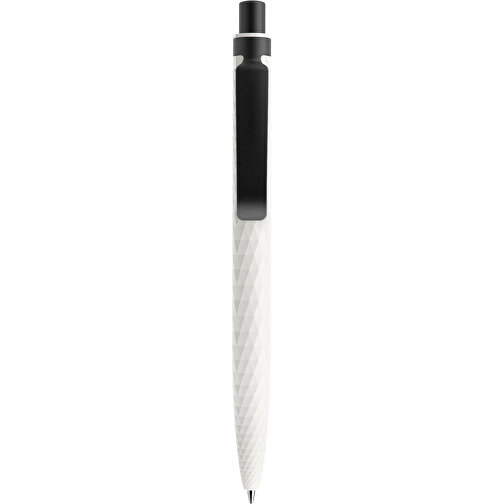 Prodir QS01 PMS Push Kugelschreiber , Prodir, weiß/schwarz satiniert, Kunststoff/Metall, 14,10cm x 1,60cm (Länge x Breite), Bild 1