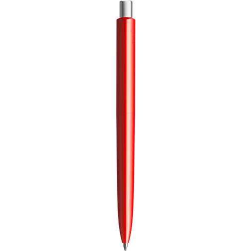 Prodir DS8 PSP Push Kugelschreiber , Prodir, rot/silber satiniert, Kunststoff/Metall, 14,10cm x 1,50cm (Länge x Breite), Bild 3
