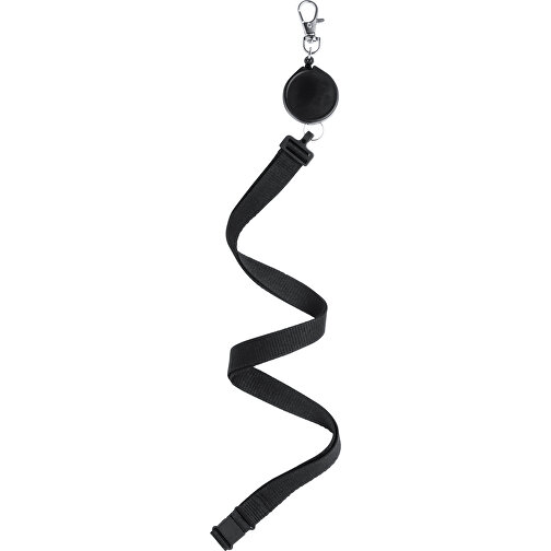 Schlüsselband LEMER , schwarz, Polyester, 1,50cm x 55,00cm (Länge x Breite), Bild 1