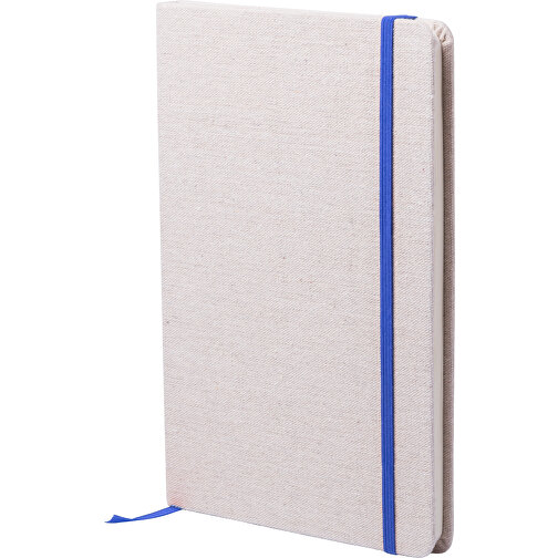 Notizblock TELMAK , blau, Baumwolle, 14,00cm x 1,50cm x 21,00cm (Länge x Höhe x Breite), Bild 1