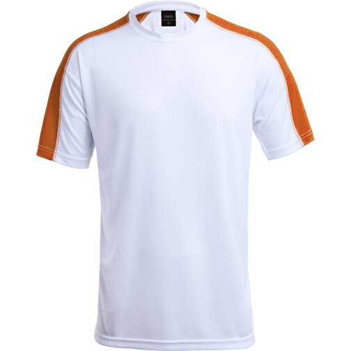 Erwachsene T-Shirt TECNIC DINAMIC COMBY , weiß/orange, 100% Polyester 135 g/ m2, XL, , Bild 1
