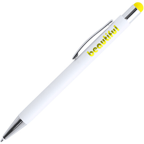 Kugelschreiber Pointer WONER , gelb, Aluminium, 14,20cm (Breite), Bild 2