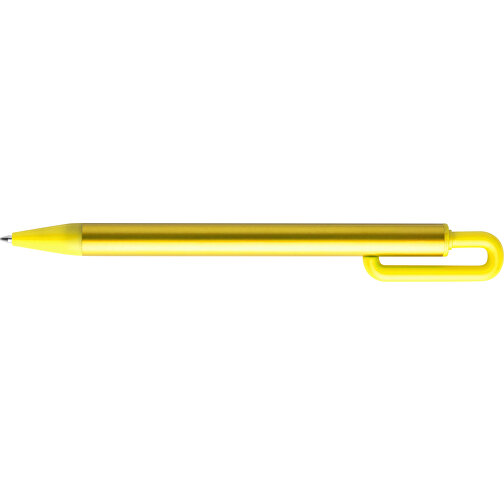 Kugelschreiber XENIK , gelb, Aluminium, 1,70cm x 1,00cm x 14,80cm (Länge x Höhe x Breite), Bild 3