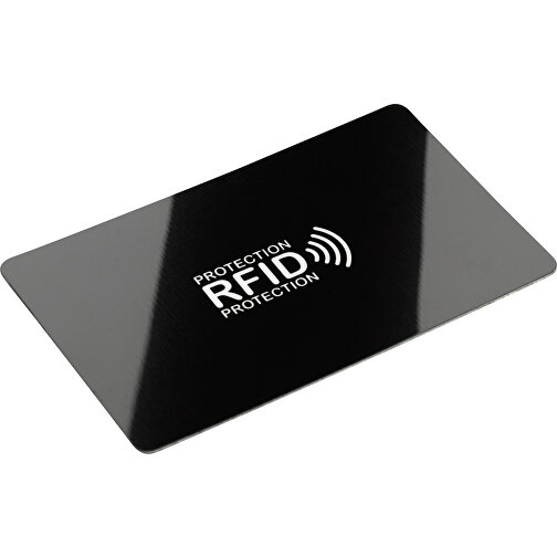 RFID Anti Skim Karte , schwarz / weiß, PVC, 0,10cm x 5,40cm x 8,60cm (Länge x Höhe x Breite), Bild 1