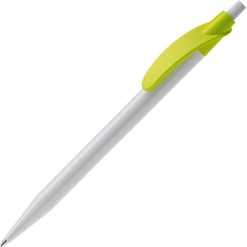 Kugelschreiber Cosmo Hardcolour , weiss / hellgrün, ABS, 14,50cm (Länge), Bild 2
