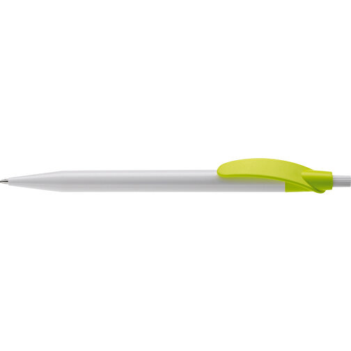 Kugelschreiber Cosmo Hardcolour , weiss / hellgrün, ABS, 14,50cm (Länge), Bild 3