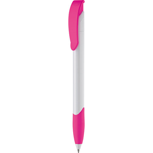 Kugelschreiber Apollo Hardcolour , weiss / rosé, ABS, 14,70cm (Länge), Bild 1