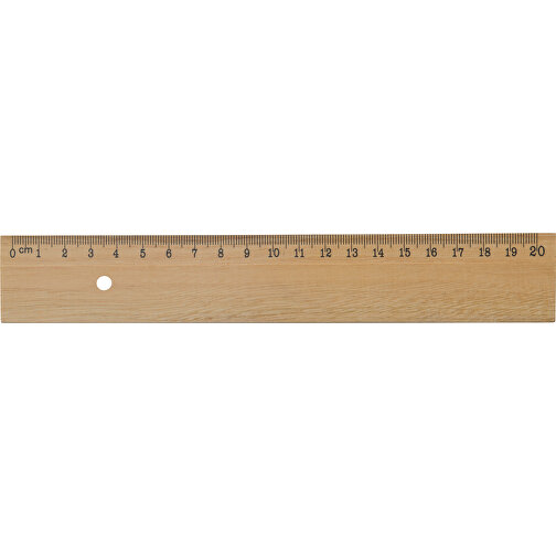 Holzlineal 20cm , holz, Holz, 20,90cm x 0,30cm x 3,30cm (Länge x Höhe x Breite), Bild 1