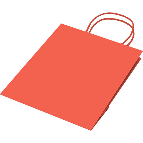 Große Papiertasche Im Eco Look 120g/m² , rot, Papier, 30,00cm x 40,00cm x 12,00cm (Länge x Höhe x Breite), Bild 3