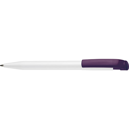 Kugelschreiber S45 Hardcolour , weiss / purple, ABS, 13,80cm (Länge), Bild 3