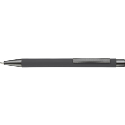 Metallkugelschreiber New York Soft-Touch , grau, Aluminium & Metall, 13,60cm (Länge), Bild 3