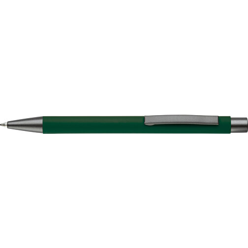 Metallkugelschreiber New York Soft-Touch , dunkelgrün, Aluminium & Metall, 13,60cm (Länge), Bild 3
