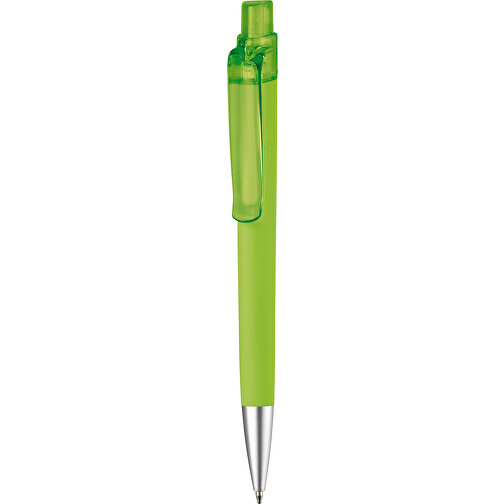 Kugelschreiber Triago Gummiert , hellgrün, ABS, 14,50cm (Länge), Bild 1
