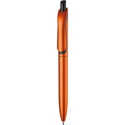 Kugelschreiber Click-Shadow Metallic , orange, ABS, 14,30cm (Länge), Bild 1