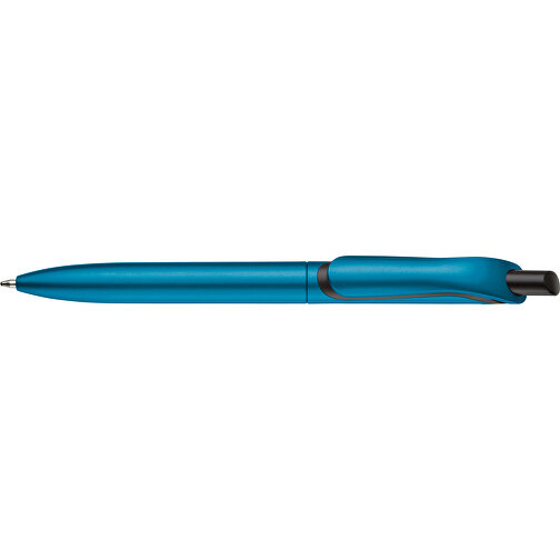 Kugelschreiber Click-Shadow Metallic , hellblau, ABS, 14,30cm (Länge), Bild 3