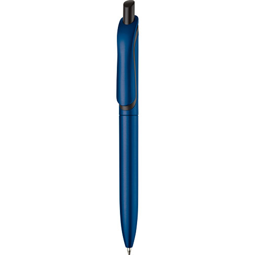 Kugelschreiber Click-Shadow Metallic , dunkelblau, ABS, 14,30cm (Länge), Bild 1