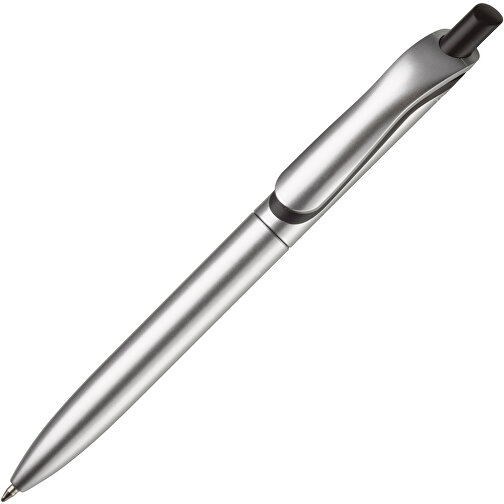 Kugelschreiber Click-Shadow Metallic , silber, ABS, 14,30cm (Länge), Bild 2
