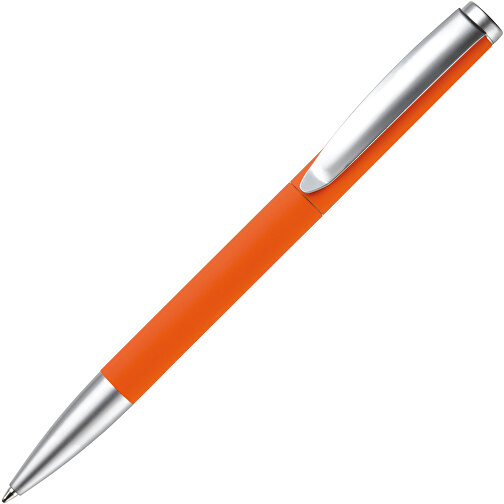 Kugelschreiber Modena Gummiert , orange, Aluminium, 14,00cm (Länge), Bild 2