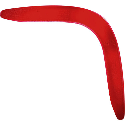 Bumerang 'Mini' , trend-rot PS, Kunststoff, 32,00cm x 0,40cm x 3,40cm (Länge x Höhe x Breite), Bild 1