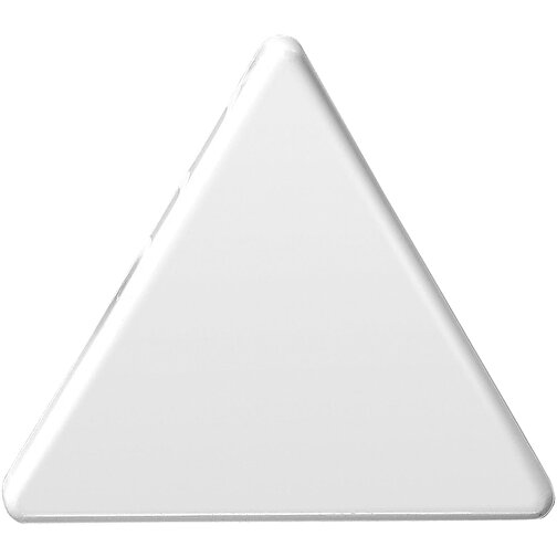 Magnet 'Dreieck' , weiss, Kunststoff, 5,30cm x 0,70cm x 5,30cm (Länge x Höhe x Breite), Bild 1