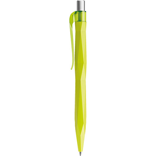 Prodir QS20 PMT Push Kugelschreiber , Prodir, gelbgrün / silber satiniert, Kunststoff/Metall, 14,10cm x 1,60cm (Länge x Breite), Bild 2