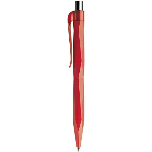 Prodir QS20 PMT Push Kugelschreiber , Prodir, rot / silber poliert, Kunststoff/Metall, 14,10cm x 1,60cm (Länge x Breite), Bild 2