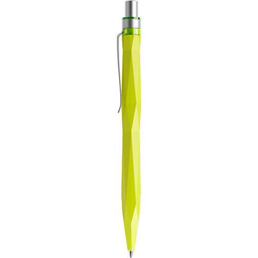 Prodir QS20 PMS Push Kugelschreiber , Prodir, gelbgrün / silber satiniert, Kunststoff/Metall, 14,10cm x 1,60cm (Länge x Breite), Bild 2