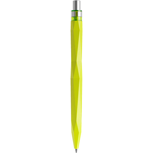 Prodir QS20 PMS Push Kugelschreiber , Prodir, gelbgrün / silber satiniert, Kunststoff/Metall, 14,10cm x 1,60cm (Länge x Breite), Bild 3