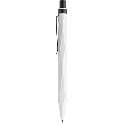 Prodir QS20 PMS Push Kugelschreiber , Prodir, weiss / schwarz satiniert, Kunststoff/Metall, 14,10cm x 1,60cm (Länge x Breite), Bild 2