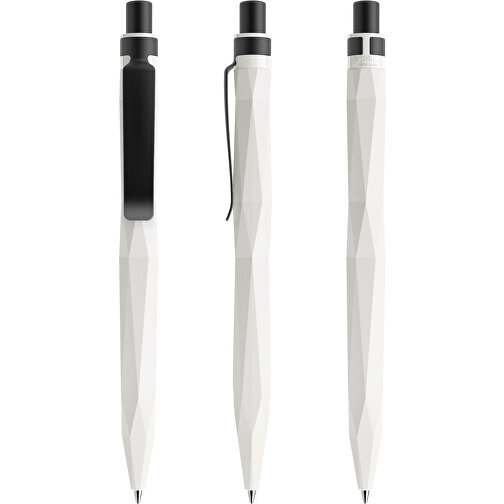 Prodir QS20 PMS Push Kugelschreiber , Prodir, weiß / schwarz satiniert, Kunststoff/Metall, 14,10cm x 1,60cm (Länge x Breite), Bild 6