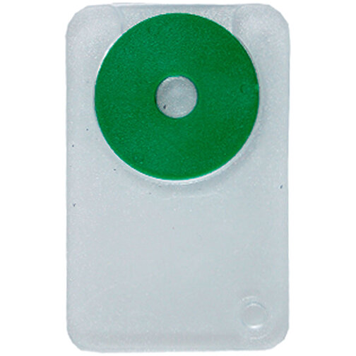 Chip-Schlüsselanhänger 'Fix' , transparent, Kunststoff, 4,90cm x 0,40cm x 3,20cm (Länge x Höhe x Breite), Bild 1