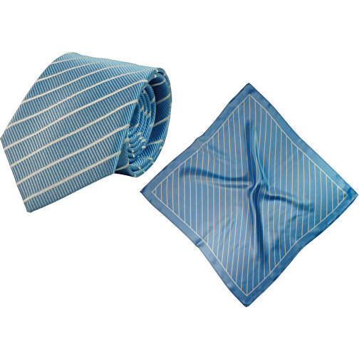 Set (cravatta, seta pura, jacquard intrecciato + sciarpa, seta pura raso, ca. 53x53 cm), Immagine 1