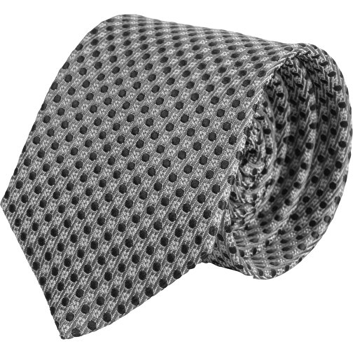 Krawatte, Reine Seide, Jacquardgewebt , grau, Reine Seide, 148,00cm x 7,50cm (Länge x Breite), Bild 1