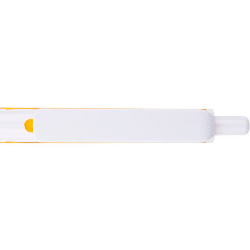 Kugelschreiber Favour Weiß , Promo Effects, weiß / gelb, Kunststoff, 14,20cm (Länge), Bild 10