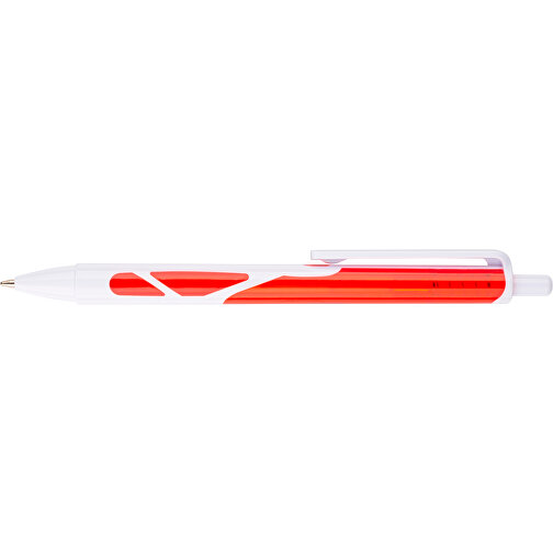 Kugelschreiber Favour Weiß , Promo Effects, weiß / rot, Kunststoff, 14,20cm (Länge), Bild 6