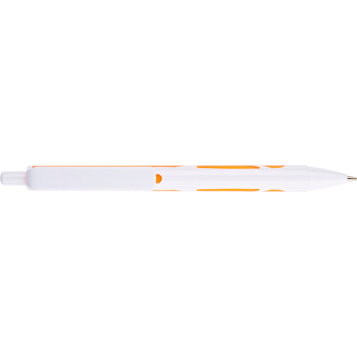Kugelschreiber Favour Weiß , Promo Effects, weiß / orange, Kunststoff, 14,20cm (Länge), Bild 7