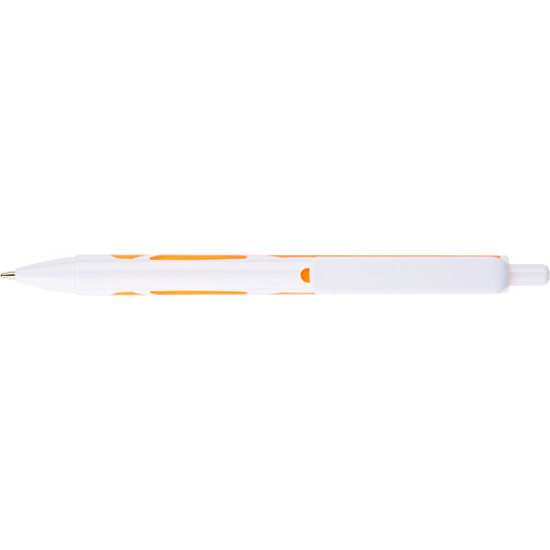 Kugelschreiber Favour Weiß , Promo Effects, weiß / orange, Kunststoff, 14,20cm (Länge), Bild 8