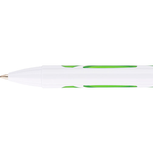 Kugelschreiber Favour Weiss , Promo Effects, weiss/ grün, Kunststoff, 14,20cm (Länge), Bild 9