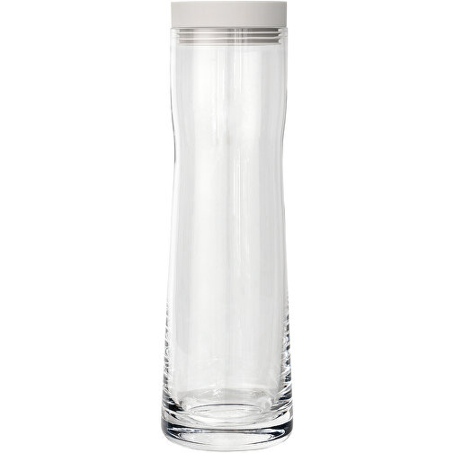 Wasserkaraffe -SPLASH- Moonbeam , Blomus, moonbeam, Edelstahl poliert, Glas klar, Silikon, 9,00cm x 29,50cm x 9,00cm (Länge x Höhe x Breite), Bild 1