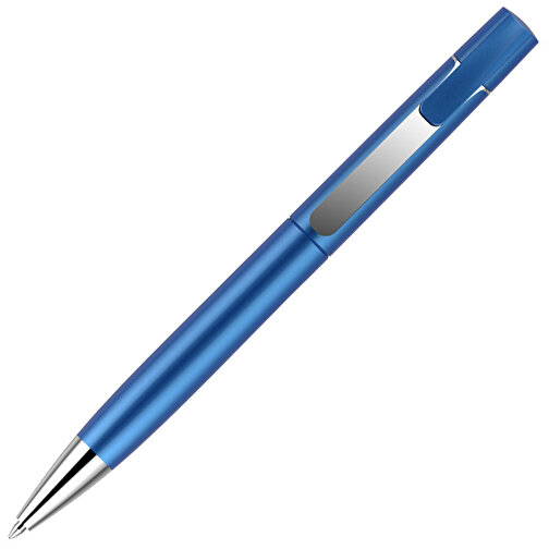 Kugelschreiber Lucky Metallic , Promo Effects, blau metallic, Kunststoff, 14,00cm x 1,10cm (Länge x Breite), Bild 4