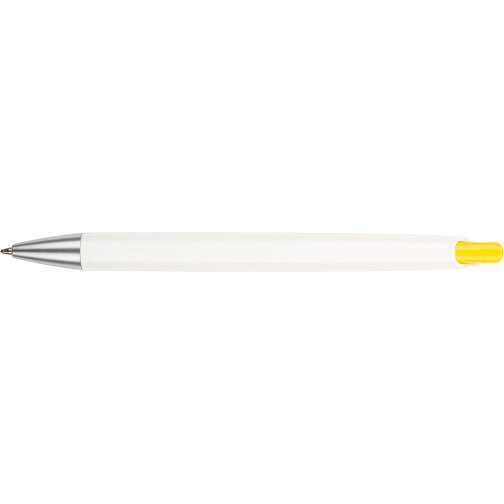 Kugelschreiber Roxi Weiß , Promo Effects, weiß / gelb, Kunststoff, 14,10cm (Länge), Bild 8