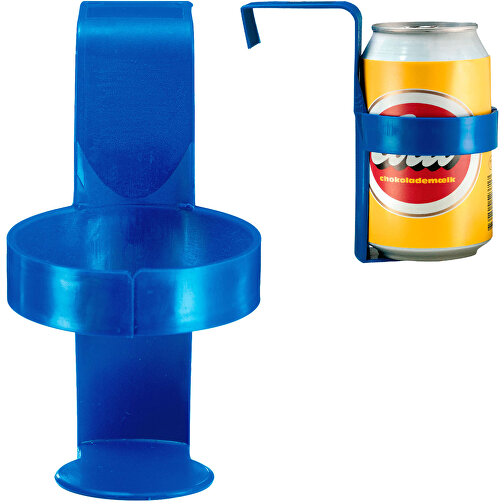Flaschenhalter 'Store' , standard-blau PP, Kunststoff, 7,30cm x 13,00cm x 13,00cm (Länge x Höhe x Breite), Bild 1