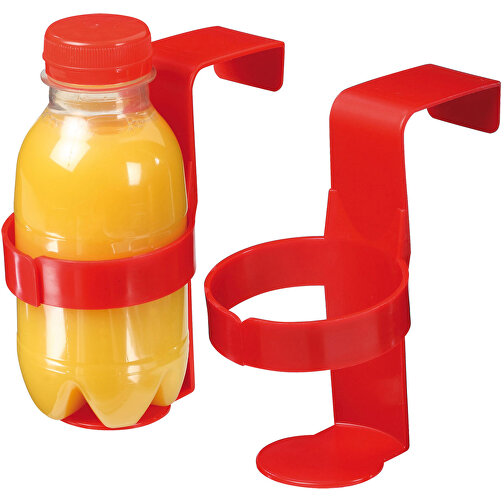 Flaschenhalter 'Store' , standard-rot, Kunststoff, 7,30cm x 13,00cm x 13,00cm (Länge x Höhe x Breite), Bild 2